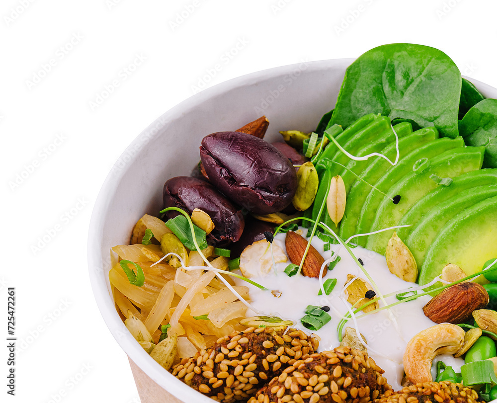 bowl with avocado, beans and onions bowl with avocado, beans and onions