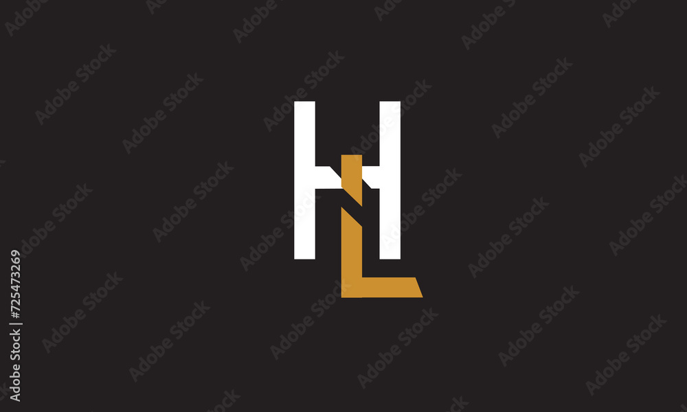 HL, LH , L , H , Abstract Letters Logo Monogram HL, LH , L , H , Abstract Letters Logo Monogram