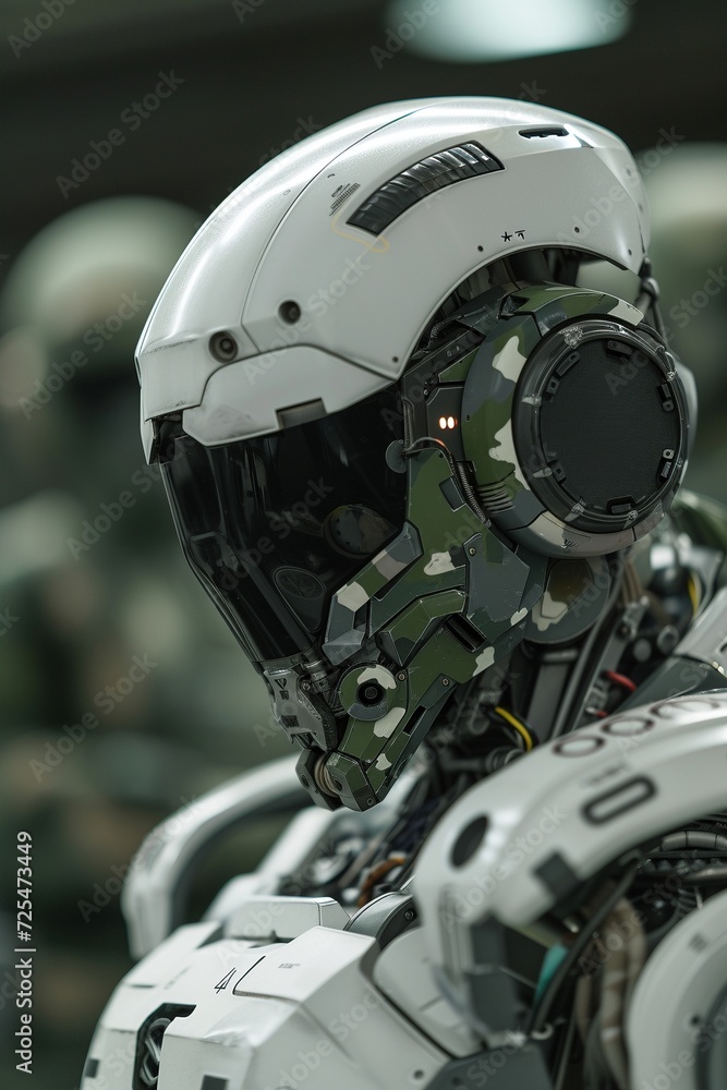 Fototapeta premium Moderner Militärroboter, Kampfanzug