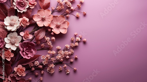 floral spring background for International Women's Day, March 8