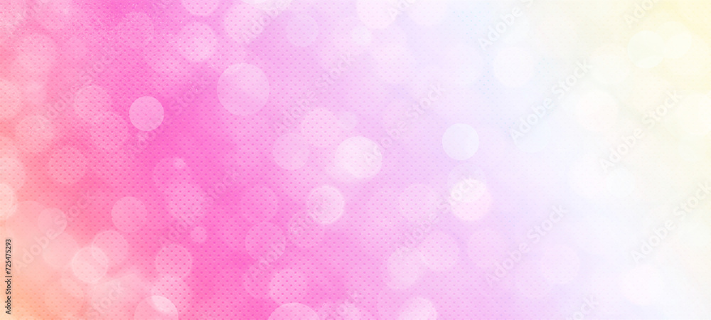 Obraz premium Pink widescreen bokeh background. Simple design backdrop for banners, posters, and various design works