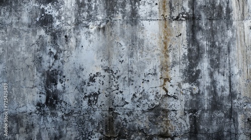 Grunge Concrete Wall Texture Background in Grey - Closeup of Aged Cement Structure