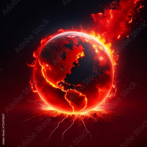 earth and fire generate by Ai