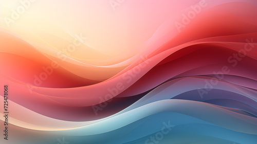 curved wavy multicolored rainbow background