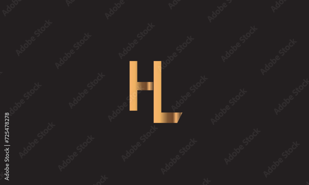 Fototapeta premium HL, LH , L , H , Abstract Letters Logo Monogram 