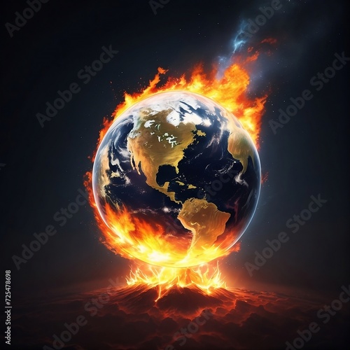 earth in fire generate by Ai