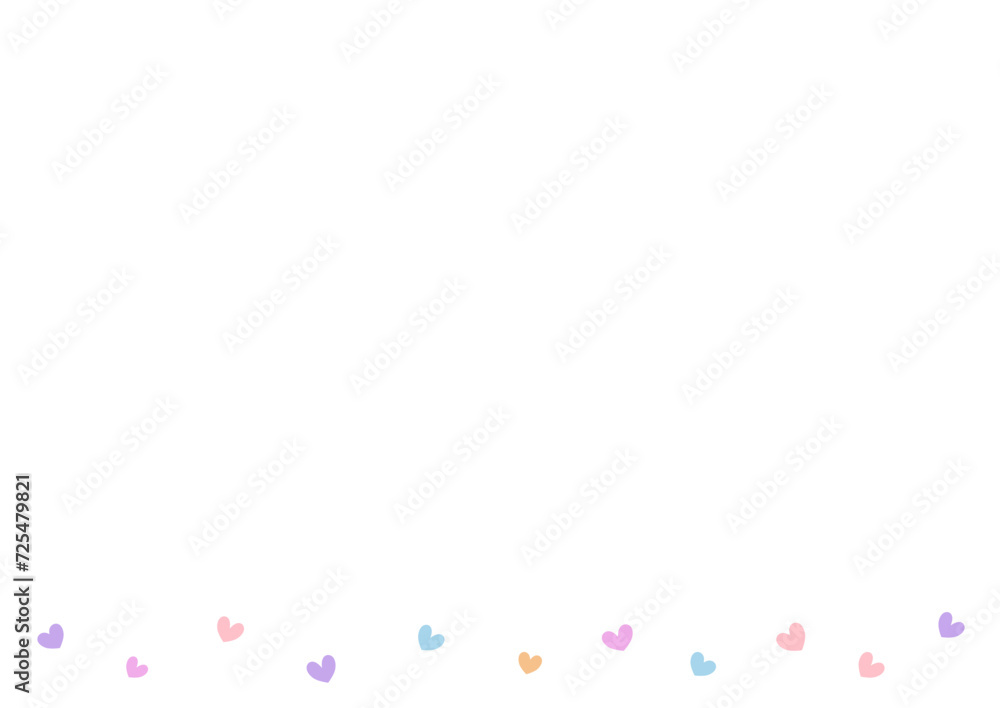 set of Valentine theme with mini heart on white background