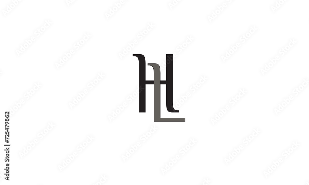 HL, LH , L , H , Abstract Letters Logo Monogram HL, LH , L , H , Abstract Letters Logo Monogram