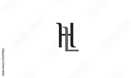 HL, LH , L , H , Abstract Letters Logo Monogram 