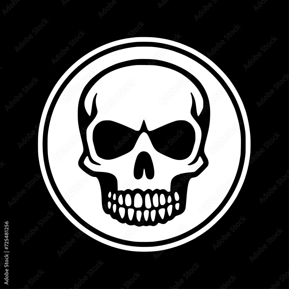 Skull - Black and White Isolated Icon - Vector illustration Skull - Black and White Isolated Icon - Vector illustration