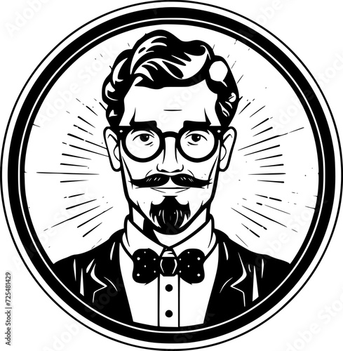 Teacher - Black and White Isolated Icon - Vector illustration