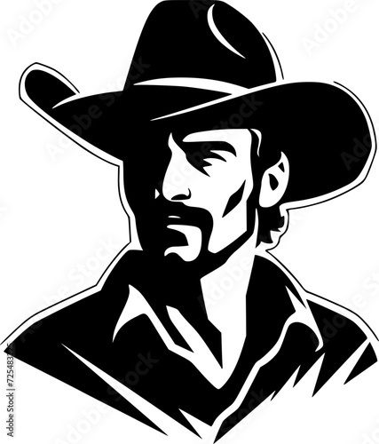 Western - Minimalist and Flat Logo - Vector illustration