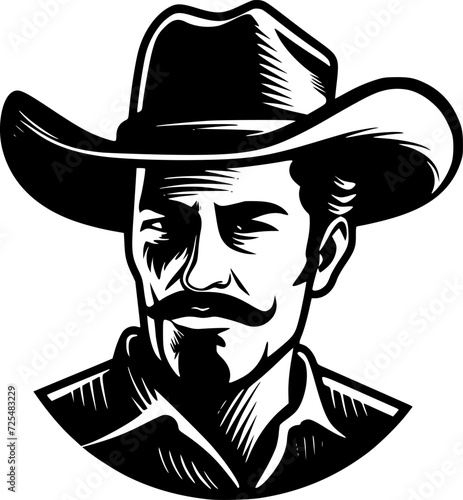 Western | Minimalist and Simple Silhouette - Vector illustration