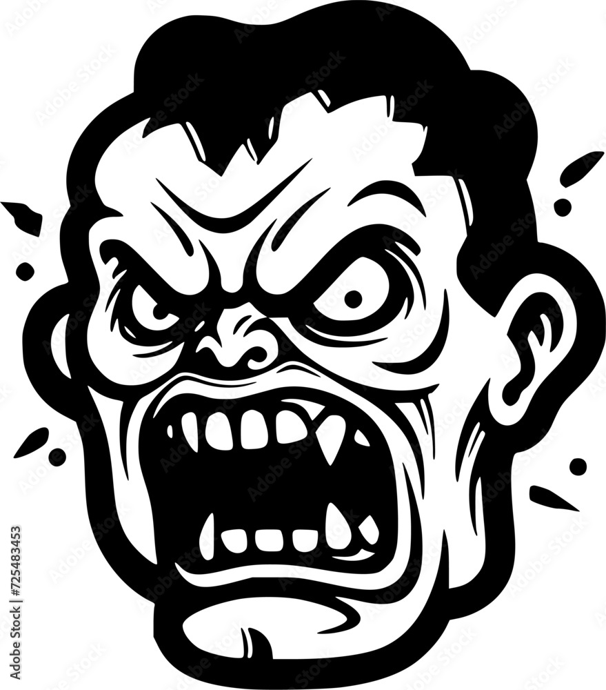 Fototapeta premium Zombie | Minimalist and Simple Silhouette - Vector illustration