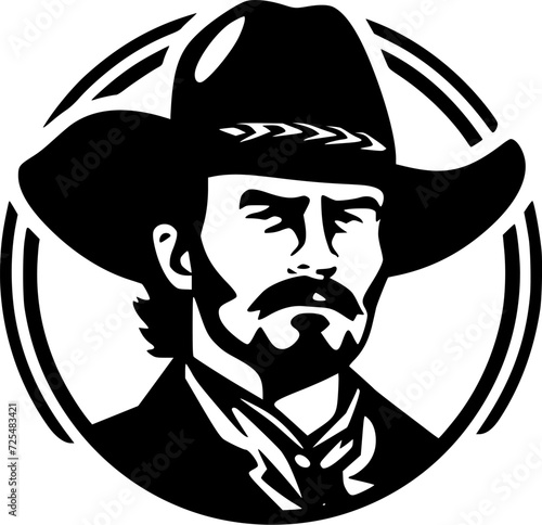 Western | Minimalist and Simple Silhouette - Vector illustration