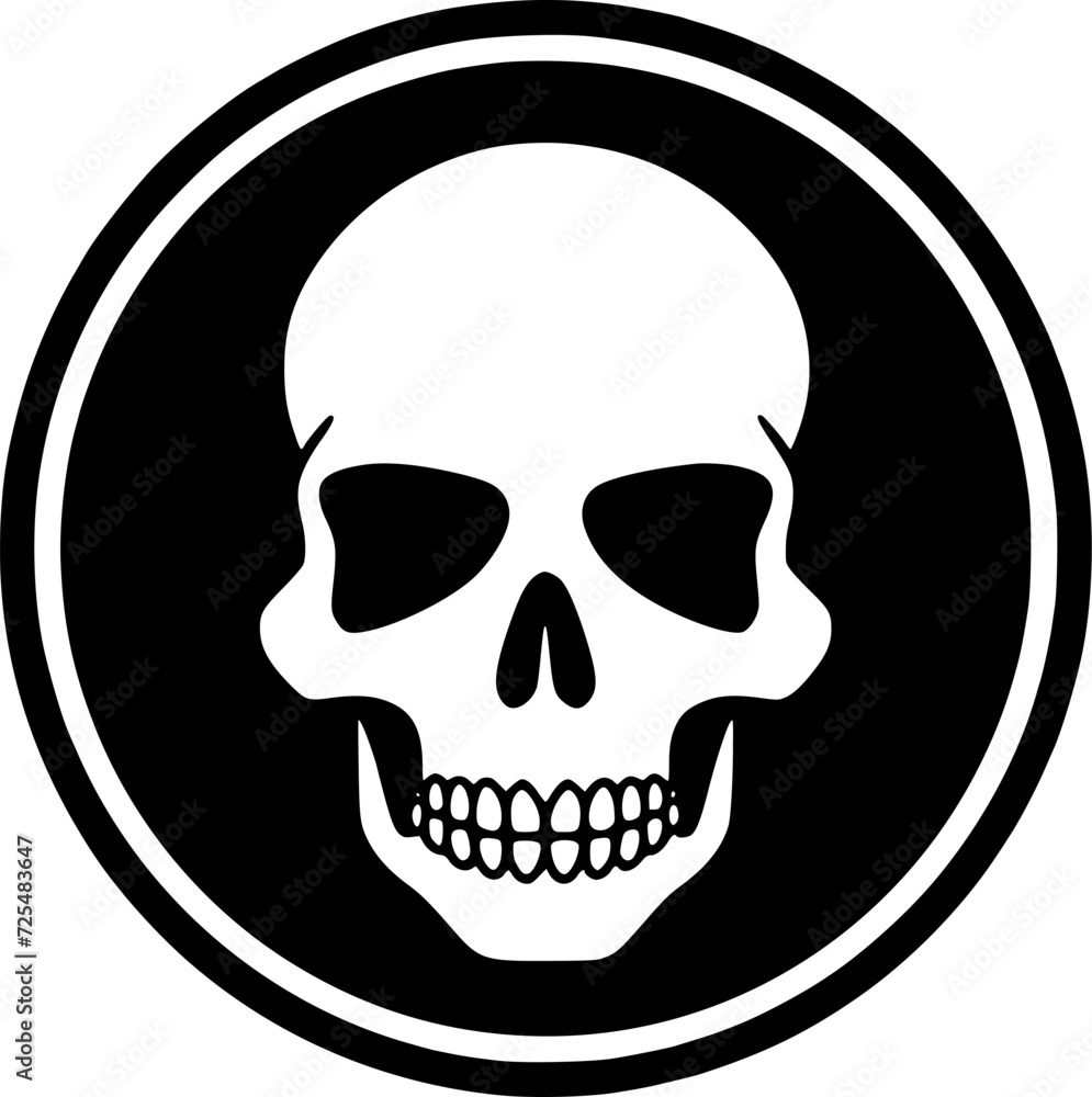 Skull | Minimalist and Simple Silhouette - Vector illustration