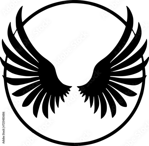 Angel Wings | Minimalist and Simple Silhouette - Vector illustration