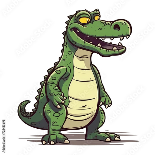 cute crocodile character cartoon illustration