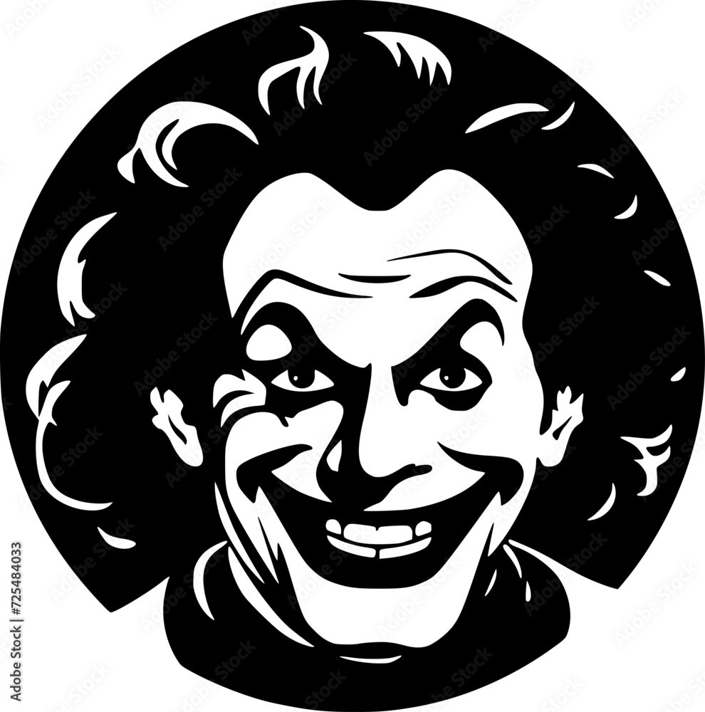 Clown | Black and White Vector illustration Clown | Black and White Vector illustration