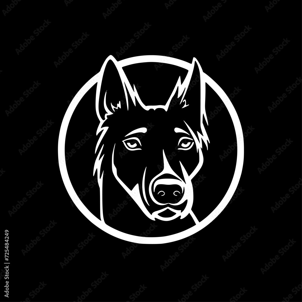 Dog - Minimalist and Flat Logo - Vector illustration Dog - Minimalist and Flat Logo - Vector illustration