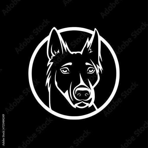 Dog - Minimalist and Flat Logo - Vector illustration