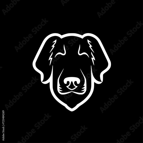 Dog - Minimalist and Flat Logo - Vector illustration