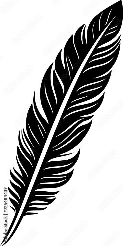 Obraz premium Feather - Minimalist and Flat Logo - Vector illustration
