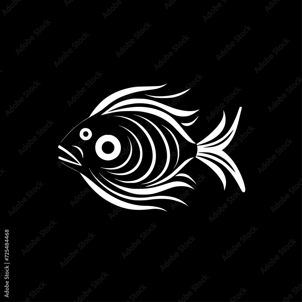 Fish | Black and White Vector illustration Fish | Black and White Vector illustration