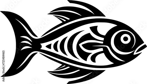 Fish - Minimalist and Flat Logo - Vector illustration
