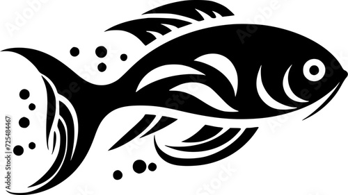 Fish | Black and White Vector illustration