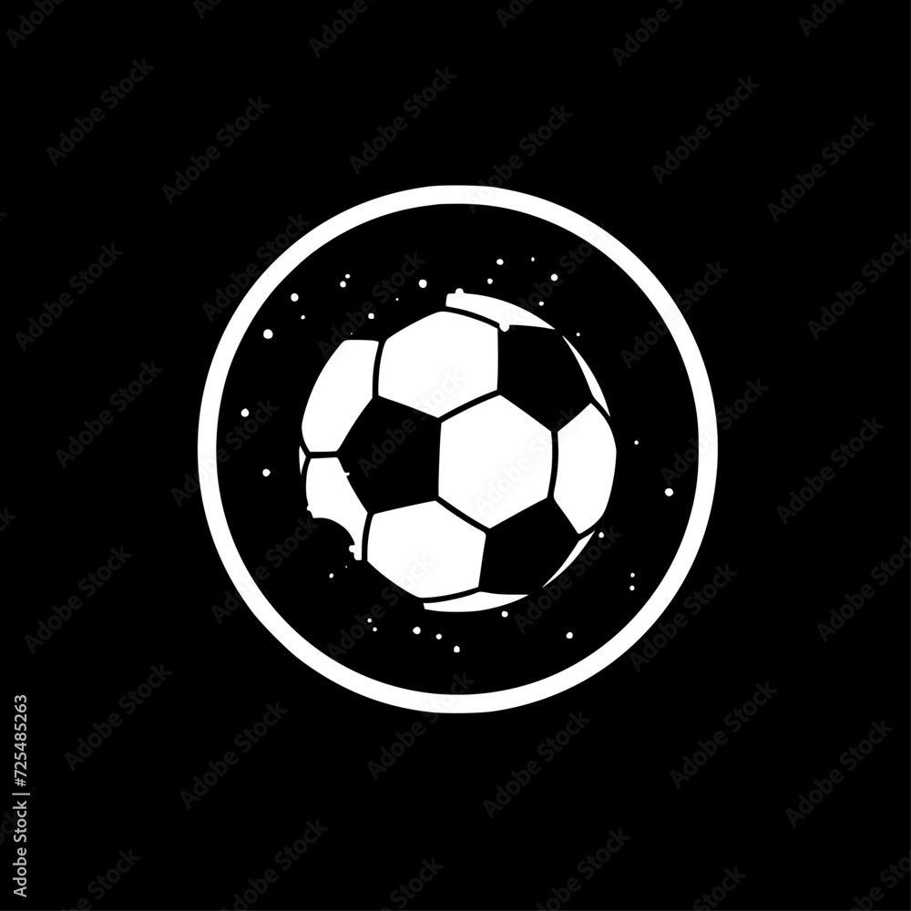 Obraz premium Football | Black and White Vector illustration