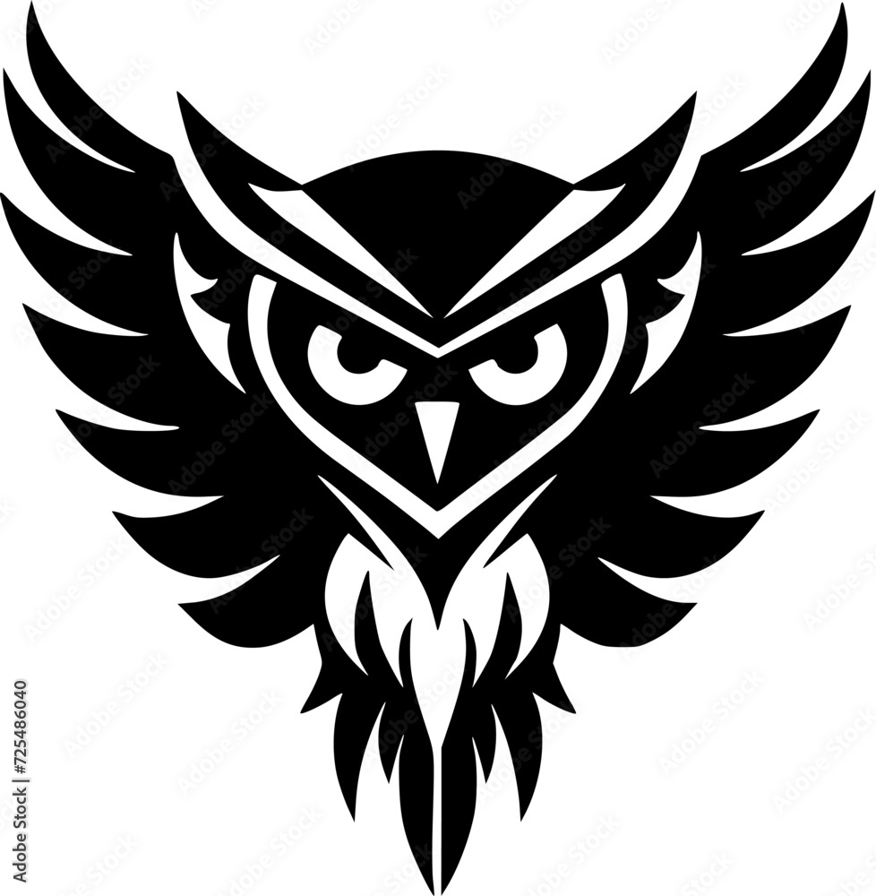 Owl - Minimalist and Flat Logo - Vector illustration Owl - Minimalist and Flat Logo - Vector illustration