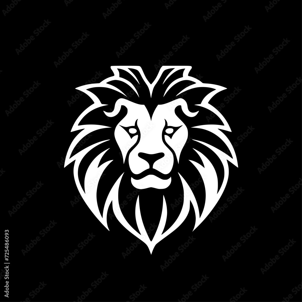 Lion | Black and White Vector illustration Lion | Black and White Vector illustration