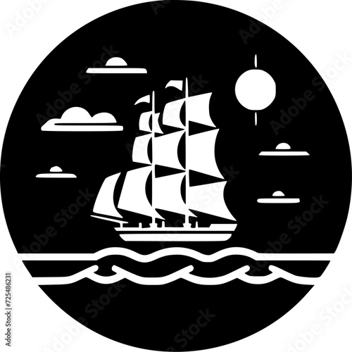 Nautical | Minimalist and Simple Silhouette - Vector illustration