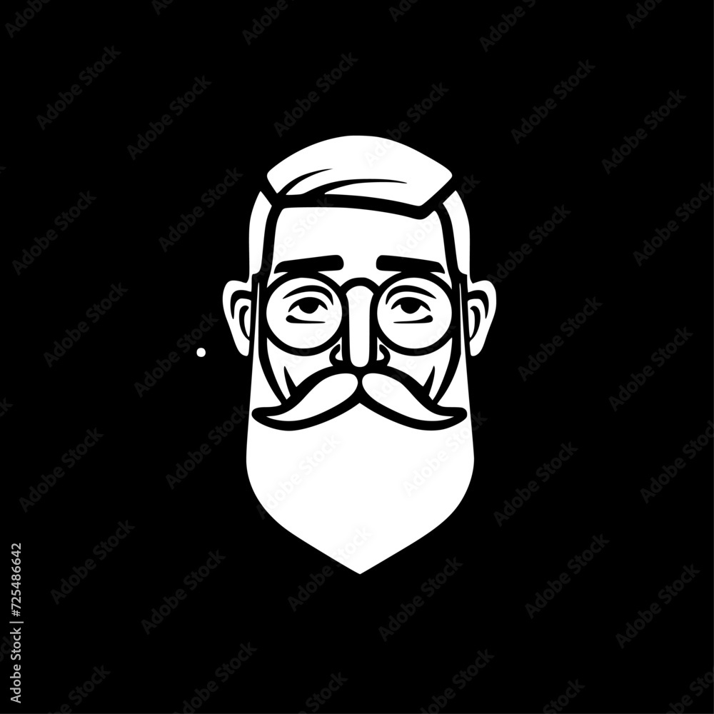 Papa - Black and White Isolated Icon - Vector illustration Papa - Black and White Isolated Icon - Vector illustration