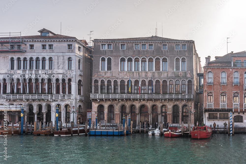 Grand Canal, Venice, Italy is a concentration of the most beautiful buildings. City landscape