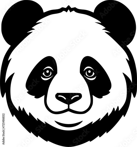 Panda - Minimalist and Flat Logo - Vector illustration
