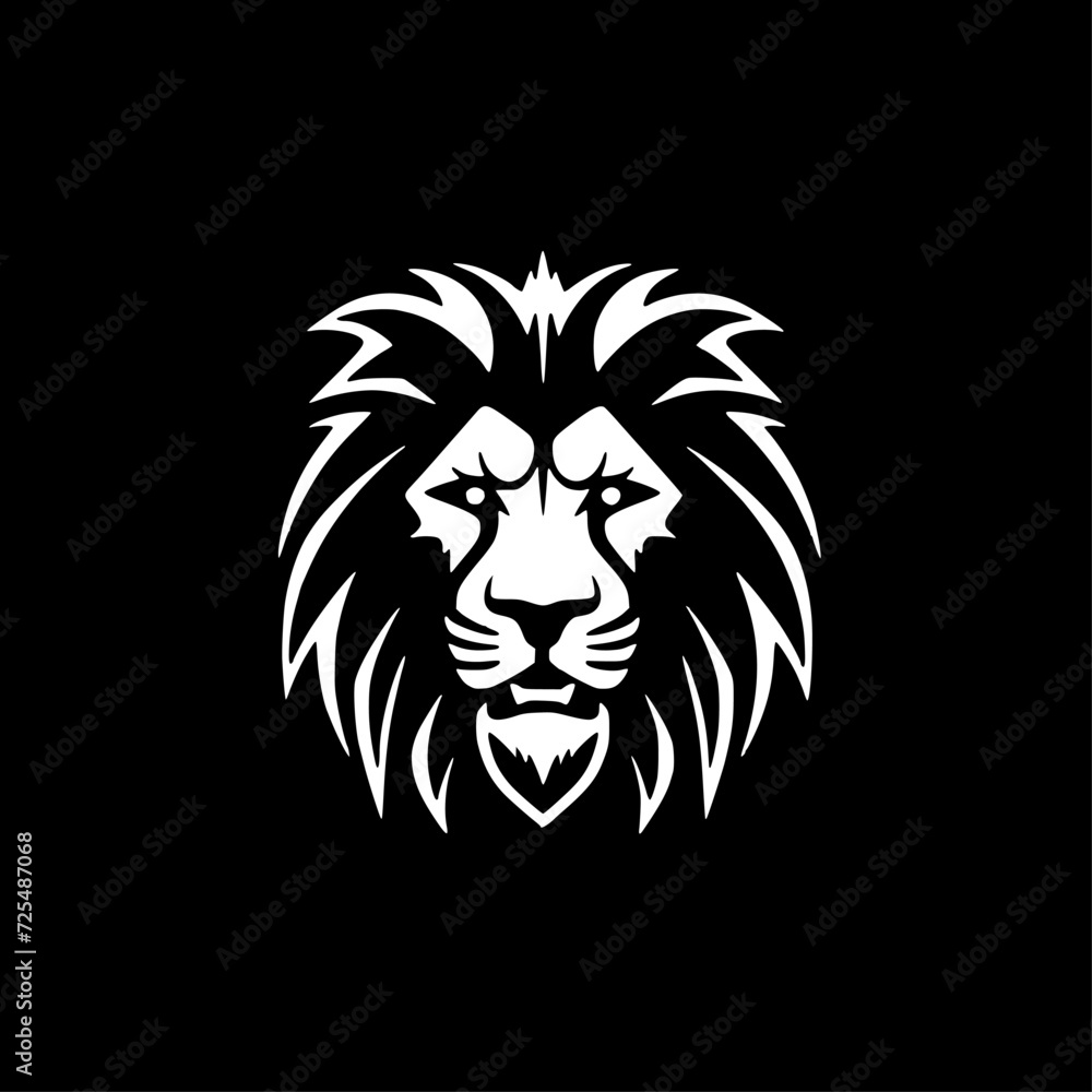 Obraz premium Lion | Minimalist and Simple Silhouette - Vector illustration