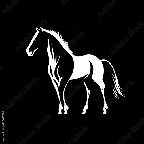 Horse | Minimalist and Simple Silhouette - Vector illustration