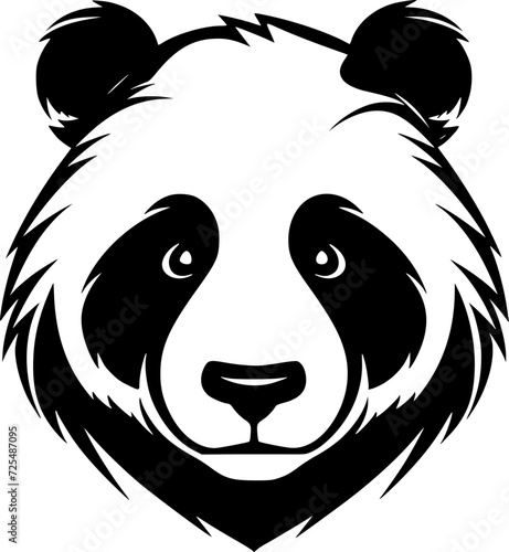 Panda - Minimalist and Flat Logo - Vector illustration