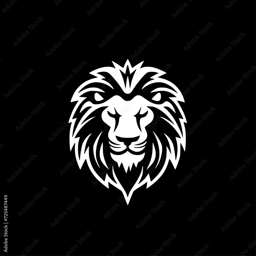 Obraz premium Lion - Minimalist and Flat Logo - Vector illustration