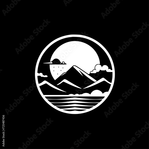 Ocean | Minimalist and Simple Silhouette - Vector illustration