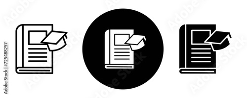 Thesis outline icon collection or set. Thesis Thin vector line art