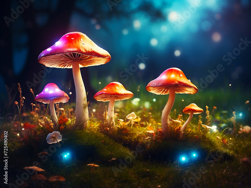 mushrooms in the forest