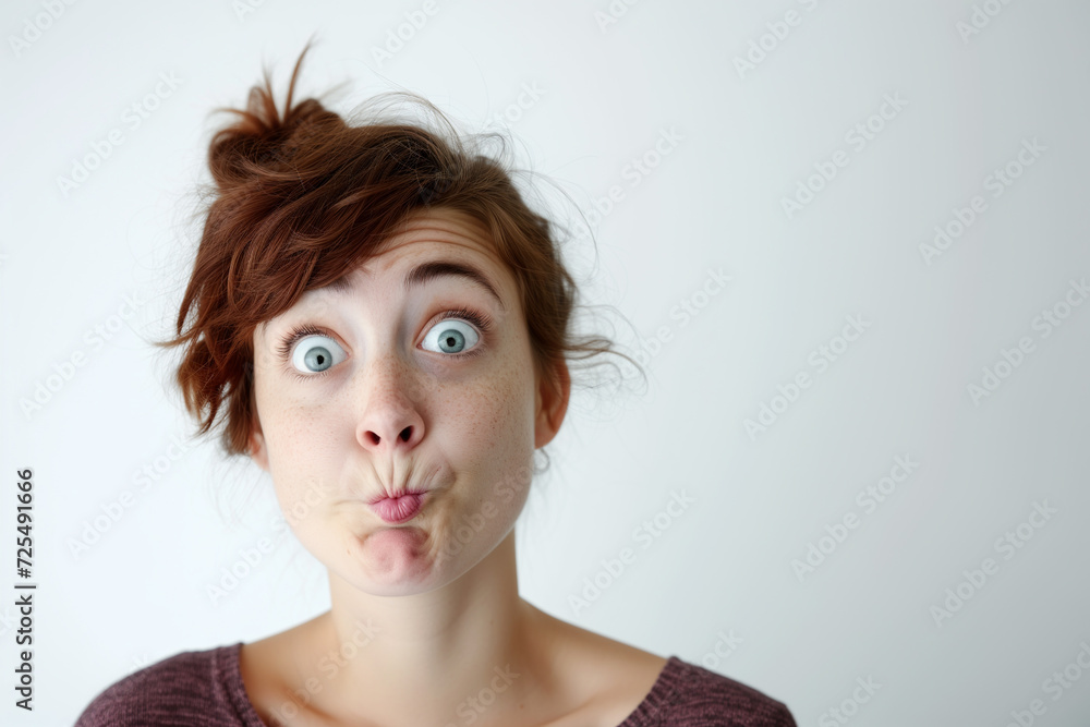 girl grimacing. WTF! Head shot portrait of shocked frustrated woman. portrait of young woman grimacing. Young brunette woman standing over white background puffing cheeks with funny face. mouth inflat girl grimacing. WTF! Head shot portrait of shocked frustrated woman. portrait of young woman grimacing. Young brunette woman standing over white background puffing cheeks with funny face. mouth inflat