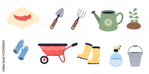 Spring Gardening Tool Illustration