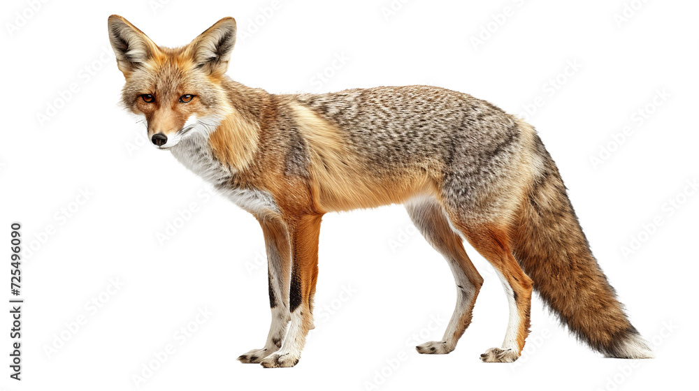 Close Up of a Fox on a White Background Close Up of a Fox on a White Background