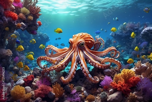 octopus in the sea © HeriAfrilianto
