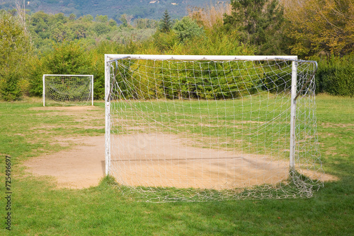 Small soccer field for children in a rural area