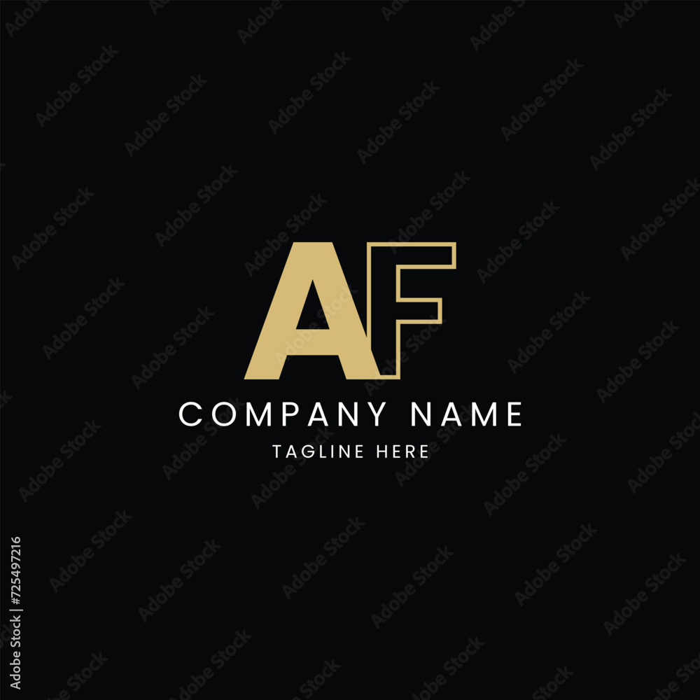 AF Letter monogram logo design template AF Letter monogram logo design template